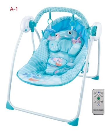 Balansoare si Leagane - Balansoar leagan -A2 bebelusi cu telecomanda,tehnologie True Speed de recunoastere a greutatii copilului,albastru