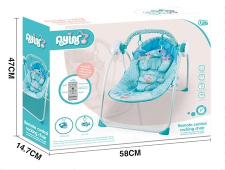 Balansoar leagan -A2 bebelusi cu telecomanda,tehnologie True Speed de recunoastere a greutatii copilului,albastru [2]