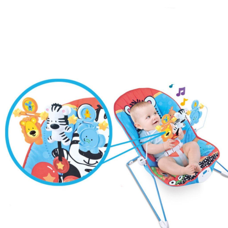 Balansoar, pentru bebe, Bubu-Still, model animalute, multifunctional cu vibratii, multicolor, 12 melodii [1]