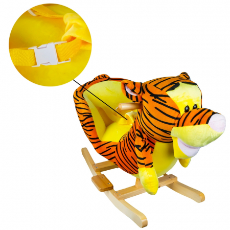 Balansoar Pentru Bebelusi, Tigru, Lemn si Plus, 60x34x45 Cm [5]