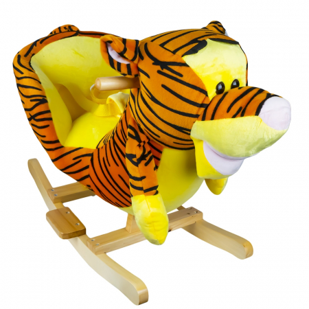 Balansoare si Leagane - Balansoar Pentru Bebelusi, Tigru, Lemn si Plus, 60x34x45 Cm