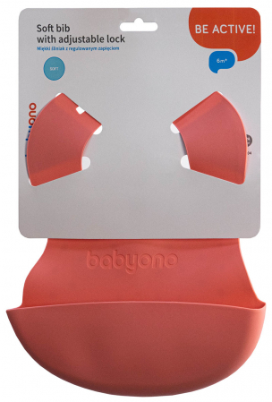 Barbita impermeabila din cauciuc moale cu buzunar pentru copii peste 6 luni, roz Babyono [2]