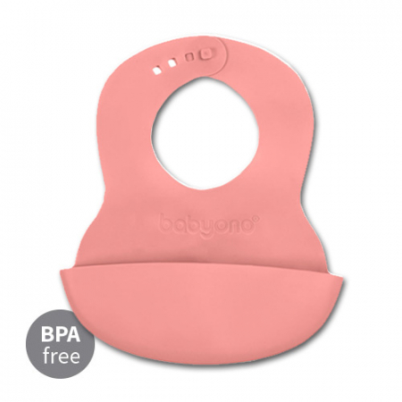 Barbita impermeabila din cauciuc moale cu buzunar pentru copii peste 6 luni, roz Babyono [1]