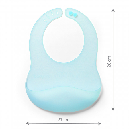 Barbita impermeabila din cauciuc moale si subtire, cu buzunar, peste 6 luni, albastru, Babyono [6]
