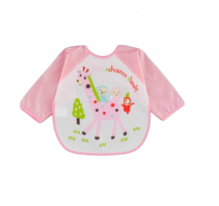 Haine bebe fetite - Baveta impermeabila cu maneci lungi, 6-24 luni