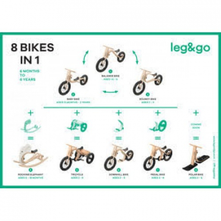 BICICLETA LEG & GO 3 IN 1 - FARA PEDALE - BALANCE BIKE [4]