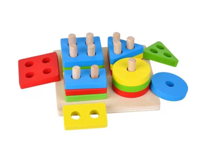 Blocuri din lemn, Montessori, Tip nasturei [2]