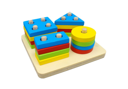 Blocuri din lemn, Montessori, Tip nasturei [1]