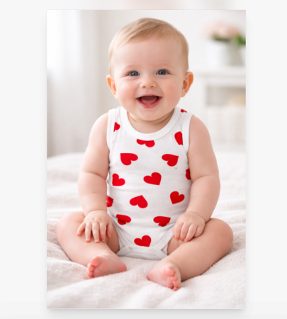 Haine bebe fetite - Body copii, inimioare