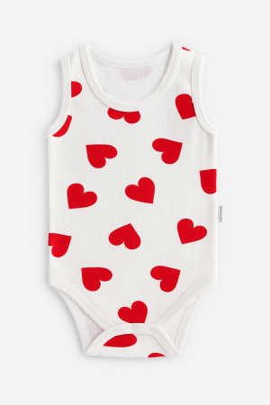 Haine bebe baietei - Body copii, inimioare