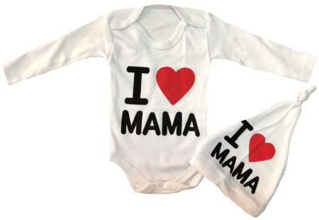 Body - Body cu caciulita ,,I LOVE MAMA,,
