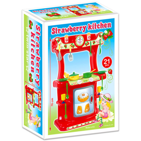 Jucarii role-play copii - Bucătărie de jucărie cu model căpşuni