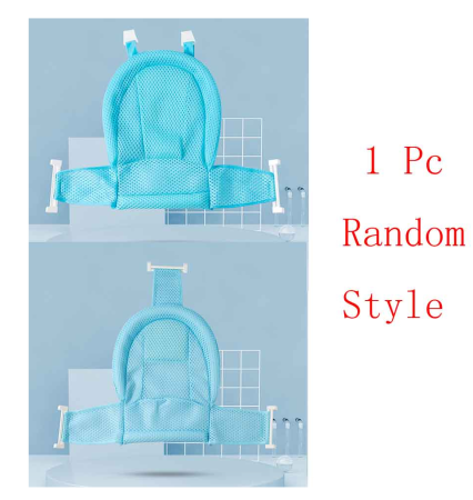 Cadita pliabila, cu termometru digital si pelicula interioara antiderapanta, suport pentru cap de dus, albastra [8]