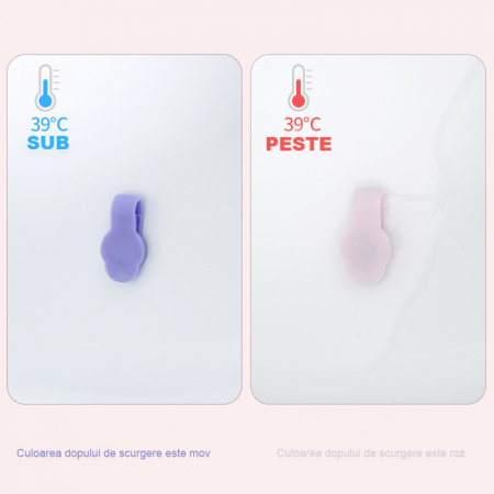 Cadita pliabila pentru bebelusi Beberoyal, cu termometru digital si dop de scurgere, Roz, 81cm [8]