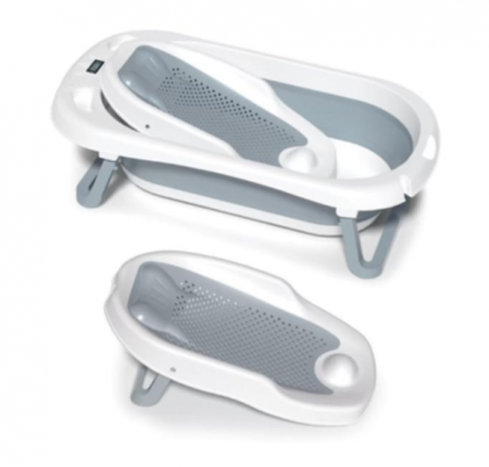 La baita - Cadita pliabila, cu reductor detasabil si termometru, Gri