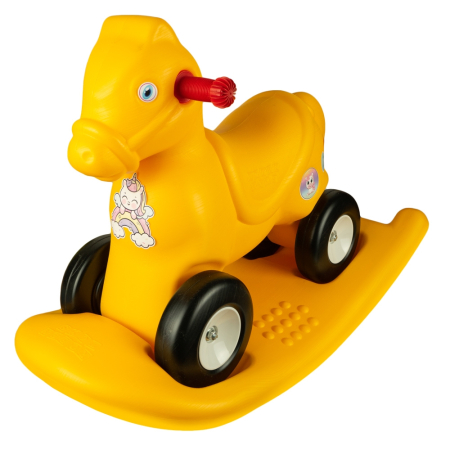 Balansoare si Leagane - Calut Balansoar 2 In 1, 55x27.5x49 cm, galben