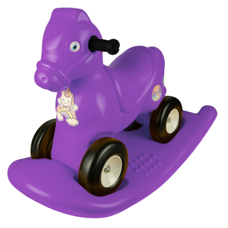 Balansoare si Leagane - Calut Balansoar 2 In 1, 55x27.5x49 cm, mov