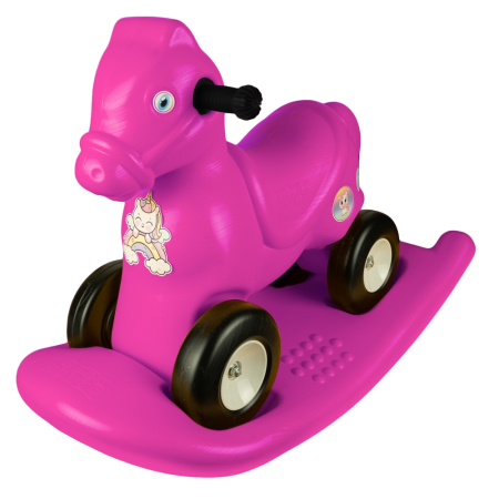 Balansoare si Leagane - Calut Balansoar 2 In 1, 55x27.5x49 cm, roz