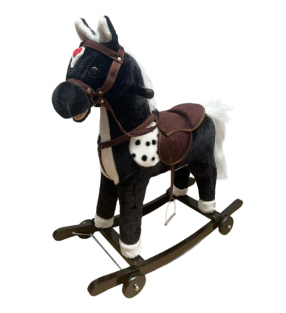 Balansoare si Leagane - Calut balansoar, 2 in 1, cu rotile, muzical si cu lumini, Bubu-Still, 60 cm