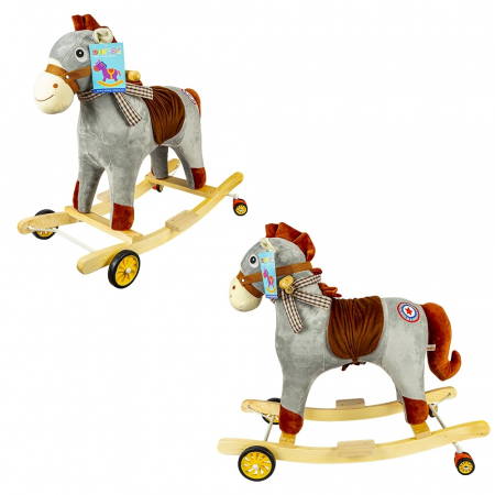 Calut Balansoar, Gri, Cu Rotile, 60 Cm [1]