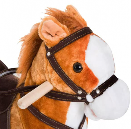 Calut Balansoar, Lemn + Plus, Caramiziu/Maro+Alb, 60 Cm [1]