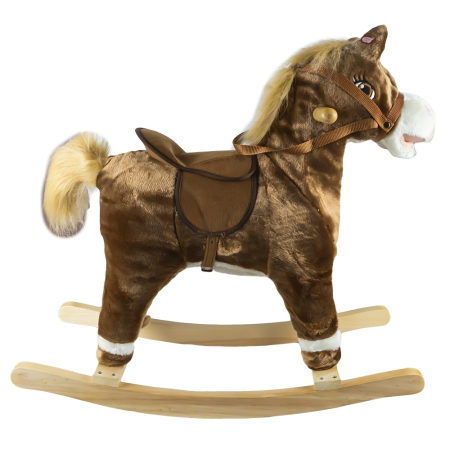 Pentru bebe - Calut balansoar, lemn + plus, espresso, 65x26x62 cm