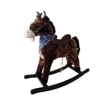 Balansoare si Leagane - Calut Balansoar, Lemn + Plus, Espresso, 78x28x68 Cm