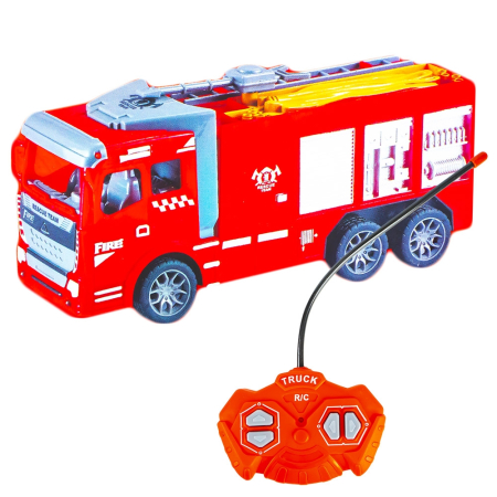 Masinute si trenulete - Camion RC, Pompieri, 22x7,5x10 Cm,6 roti