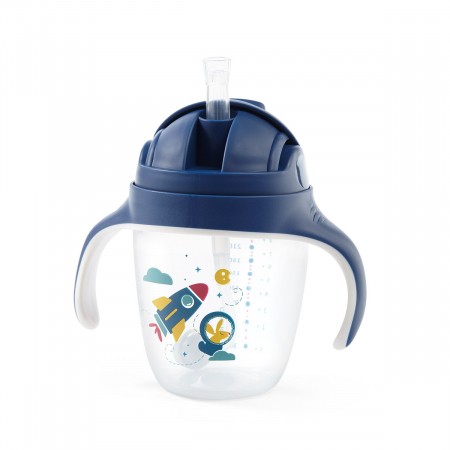 Cana copii cu pai albastra Babyono [2]