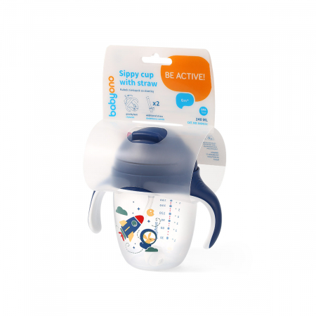 Cana copii cu pai albastra Babyono [7]