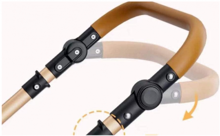 Carucior 2 in 1, Cu landou Reversibil, copertina extensibila, geanta pentru scutece, Belecoo [3]