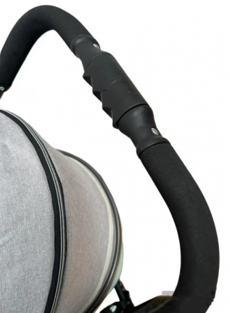 Carucior 2 in 1, Cu landou Reversibil, copertina extensibila, geanta pentru scutece, strangere compacta, plasa de insecte si saltea bambus [7]