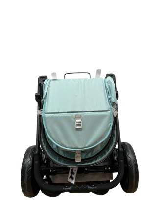 Carucior 2 in 1, Cu landou Reversibil, copertina extensibila, geanta pentru scutece, strangere compacta, plasa de insecte si saltea bambus, vernil [3]