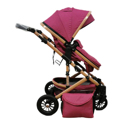 Carucior 2 in 1, cu suspensie dinamica, landou reversibil, geanta pentru accesorii, multifunctional, mov [5]