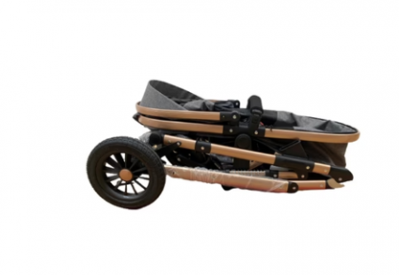 Carucior 2 in 1, Cu suspensii duble, Geanta pentru accesorii, Viziera de vara inclusa, Gri [3]