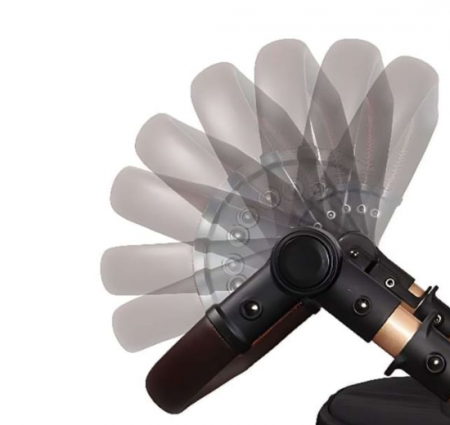 Carucior 2 in 1, Dubla suspensie pe roata si cadru, Geanta inclusa, Viziera de vara, inclusa, Roata cauciuc, Gonflabila, Bej Platina [2]