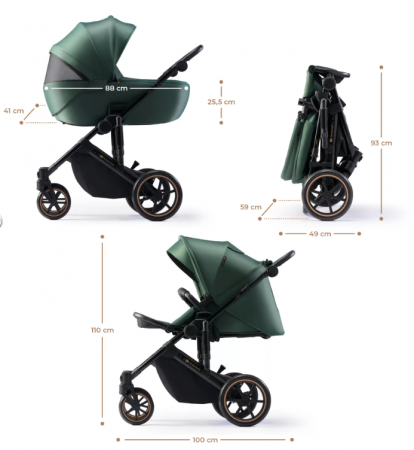 CARUCIOR 2 IN 1 KINDERKRAFT PRIME 2, DARK GREEN [6]