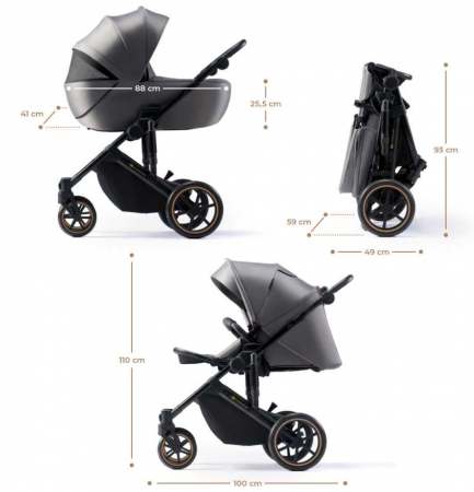 CARUCIOR 2 IN 1 KINDERKRAFT PRIME 2, SHADOW GREY [5]