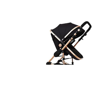 Carucior 2 in 1, landou reversibil, geanta pentru accesorii, multifunctional, negru perlat [1]