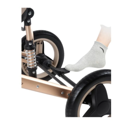 Carucior 2 in 1 landou transformabil, 0-36 luni, cadru de aluminiu sidefat, suspensie dinamica, Graphit [3]