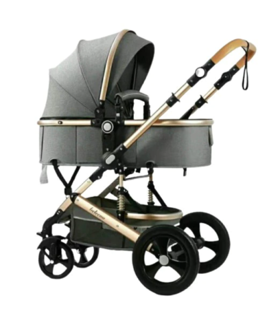 Carucior 2 in 1 - Carucior 2 in 1 landou transformabil, 0-36 luni, cadru de aluminiu sidefat, suspensie dinamica, Graphit