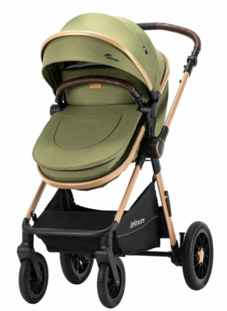 Carucior 2 in 1, Teknum, Modul sport transformabil din landou, Plasa de insecte, saltea si geanta de scutece, Manusi de protectie, Verde [2]