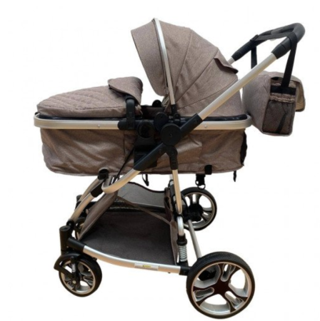 Carucior 2 in 1, Modul sport inclus, Bubu-Still Sun, Strangere troler, Salteluta din bambus,bej [1]