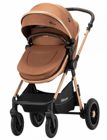 Carucior 2 in 1, Teknum, Modul sport transformabil din landou, Plasa de insecte, saltea si geanta de scutece, Manusi de protectie, Maro [2]