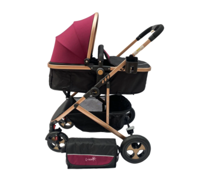 Carucior 2 in 1 - Carucior 2 in 1,Modul sport transformabil din landou,Plasa de insecte si geanta de scutece,Dubla suspensie pe roata,mov