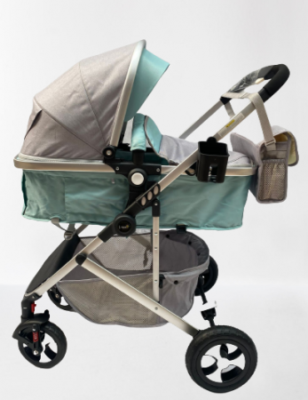 Carucior 2 in 1,Modul sport transformabil din landou,Plasa de insecte si geanta de scutece,VERNIL 1 [7]