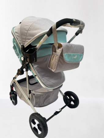 Carucior 2 in 1,Modul sport transformabil din landou,Plasa de insecte si geanta de scutece,VERNIL 1 [4]