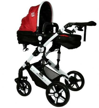 Carucior 2 in 1 reversibil X2 BUF BOOF Red 0 36 luni [3]