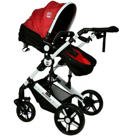 Carucior 2 in 1 reversibil X2 BUF BOOF Red 0 36 luni [4]