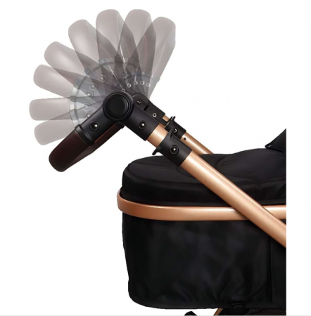 Carucior 2 in 1, Suspensie dubla pe roata, Geanta inclusa, strangere compacta, Bubu-Still, bej [10]